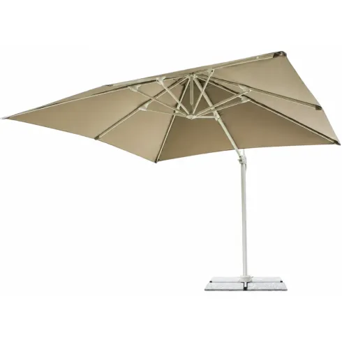 Ombrellone per Giardino 3x3 m Tortora Palo Laterale Girevole Alluminio