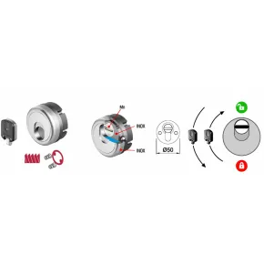 Defender Magnetico Disec MAG 3G Porta Blindata Cilindro Europeo Cromo Satinato 2