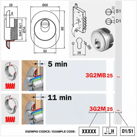 Defender Magnetico Disec MAG 3G Porta Blindata Cilindro Europeo Cromo Satinato