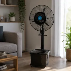 Ventilatore da Pavimento Nebulizzatore DCG 280W 46L 3 Velocità Nero 2