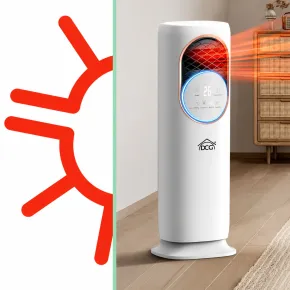 Ventilatore Nebulizzatore DCG Caldo 1800W Freddo 60W 3L Bianco Touch 2