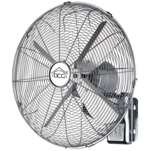 Ventilatore a Parete 60W 4 Pale Acciaio DCG 3 Velocità Telecomando