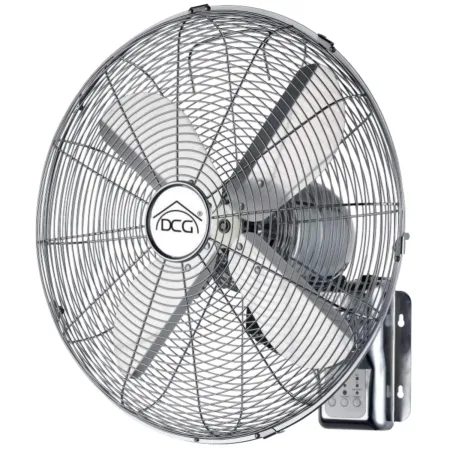 Ventilatore a Parete 60W 4 Pale Acciaio DCG 3 Velocità Telecomando