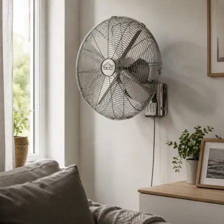 Ventilatore a Parete 60W 4 Pale Acciaio DCG 3 Velocità Telecomando