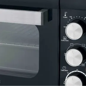 Forno Elettrico Ventilato 24L 1380W DCG Nero Vassoio Griglia Maniglia 2