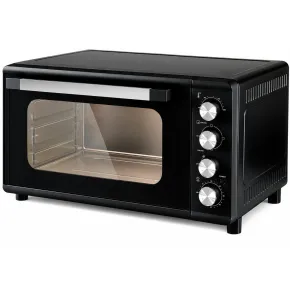 Forno Elettrico Ventilato 45L 2000W DCG Nero Vassoio Griglia Maniglia