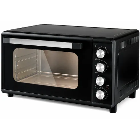 Forno Elettrico Ventilato 45L 2000W DCG Nero Vassoio Griglia Maniglia