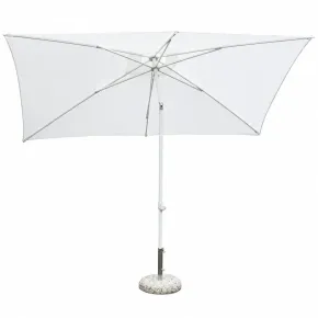 Ombrellone Bianco Rettangolare 2x3 Mt da Giardino Palo Centrale Balcone