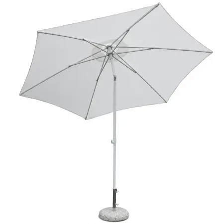 Ombrellone Bianco 3 Mt da Giardino Rotondo Palo Centrale Balcone Girevole