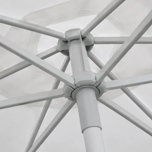 Ombrellone Bianco 3 Mt da Giardino Rotondo Palo Centrale Balcone Girevole
