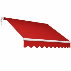 Tenda da Sole Barra Quadra 400x300 cm Rosso Ferrara Braccio a Catena