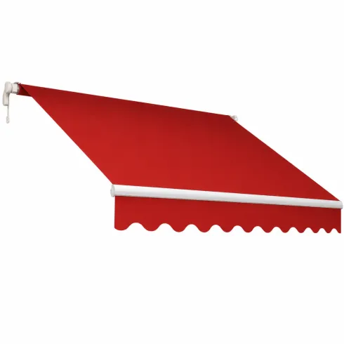 Tenda da Sole Barra Quadra 400x300 cm Rosso Ferrara Braccio a Catena