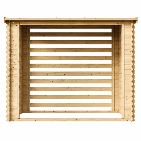 Legnaia da Esterno 228x130x199 cm Legno 19 mm Tetto Copertura Bituminosa