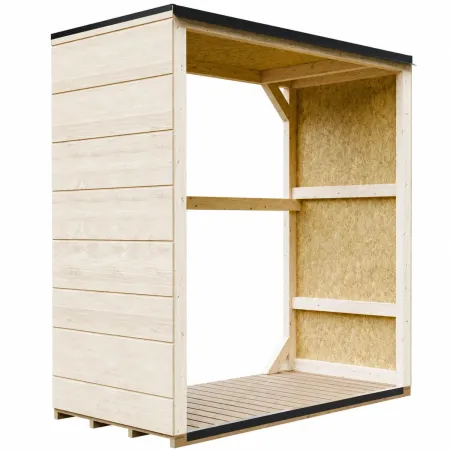 Legnaia da Esterno 153x75x159 cm Legno SmartSide 10 mm Pavimento