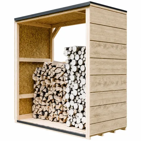 Legnaia da Esterno 153x75x159 cm Legno SmartSide 10 mm Pavimento