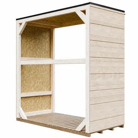 Legnaia da Esterno 153x75x159 cm Legno SmartSide 10 mm Pavimento