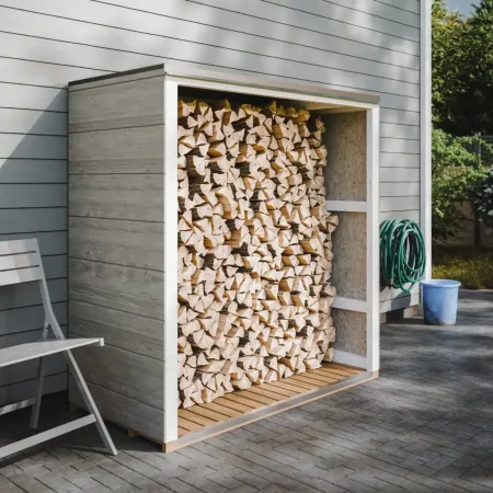 Legnaia da Esterno 153x75x159 cm Legno SmartSide 10 mm Pavimento