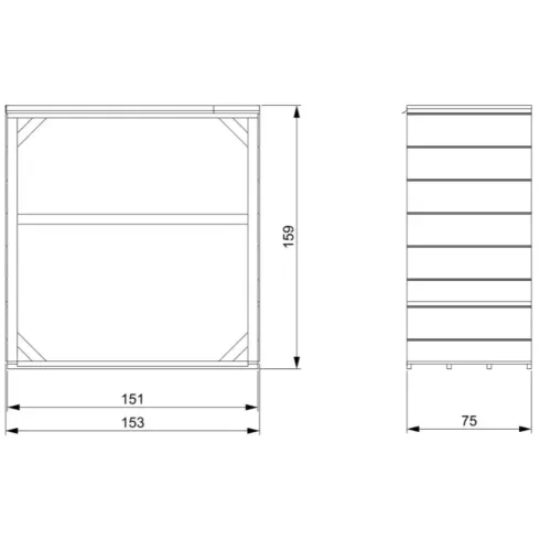 Legnaia da Esterno 153x75x159 cm Legno SmartSide 10 mm Pavimento