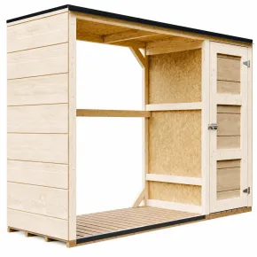 Legnaia da Esterno 217x75x159 cm Legno 10 mm Pavimento Impregnato