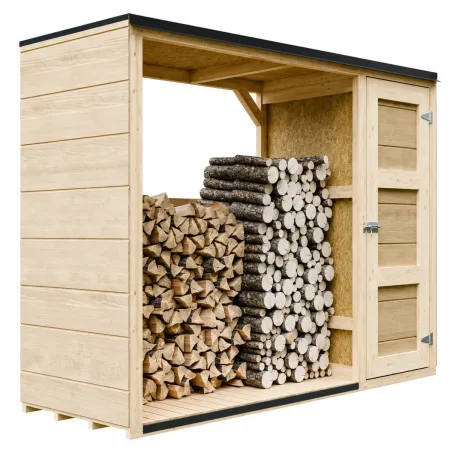 Legnaia da Esterno 217x75x159 cm Legno 10 mm Pavimento Impregnato