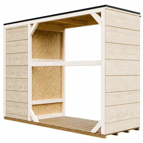 Legnaia da Esterno 217x75x159 cm Legno 10 mm Pavimento Impregnato