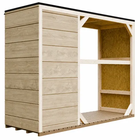 Legnaia da Esterno 217x75x159 cm Legno 10 mm Pavimento Impregnato