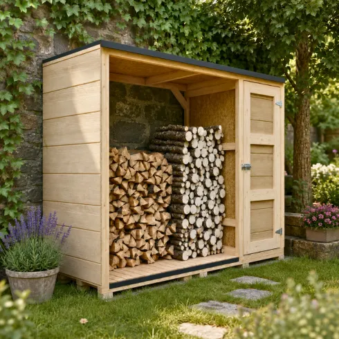 Legnaia da Esterno 217x75x159 cm Legno 10 mm Pavimento Impregnato