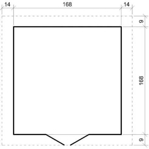 Casetta da Giardino in Legno 180x180 Doppia Porta con Serratura Chiave