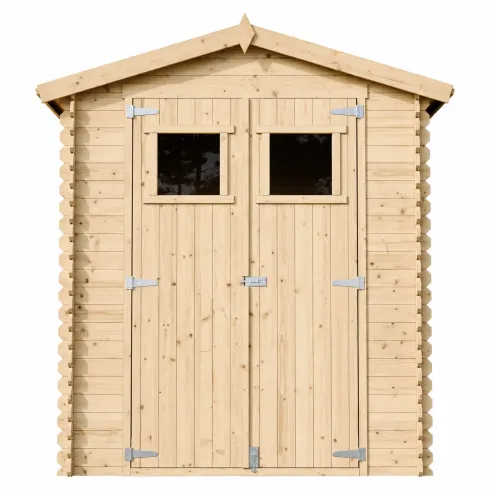 Casetta da Giardino 180x180 Legno 19mm Pavimento Porta con Finestra