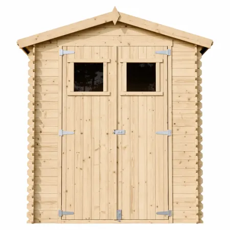 Casetta da Giardino 180x180 Legno 19mm Pavimento Porta con Finestra