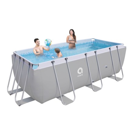 Piscina Fuoriterra Rettangolare 400x200 Acciaio con Pompa a Cartuccia Scaletta