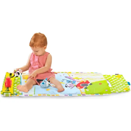 Tappeto Pieghevole Neonato Bambino Musicale con Cuscino 80x120x8 cm