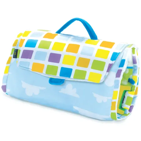 Tappeto Pieghevole Neonato Bambino Musicale con Cuscino 80x120x8 cm