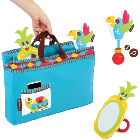 Tappeto Pieghevole Attività Neonato Bambino XL 145x100 cm con Giochi