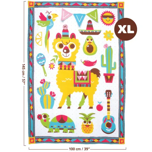 Tappeto Pieghevole Attività Neonato Bambino XL 145x100 cm con Giochi