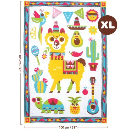 Tappeto Pieghevole Attività Neonato Bambino XL 145x100 cm con Giochi