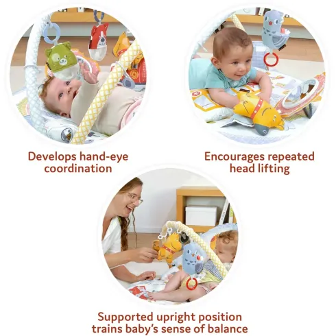 Palestrina Evolutiva Neonato 3 in 1 con Supporto Seduta Giochi 80x90 cm