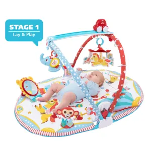 Palestrina Evolutiva Neonato Circo 3 in 1 con Giostra e Giochi 85x100 cm 2