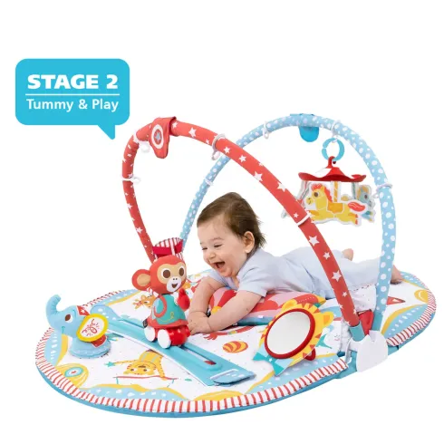 Palestrina Evolutiva Neonato Circo 3 in 1 con Giostra e Giochi 85x100 cm