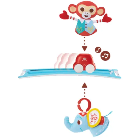 Palestrina Evolutiva Neonato Circo 3 in 1 con Giostra e Giochi 85x100 cm