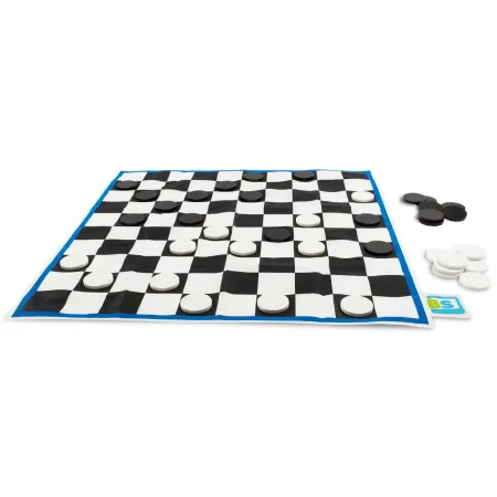 Dama XL 85x85 cm 40 Pedine in Legno con Borsa Plancia Pieghevole