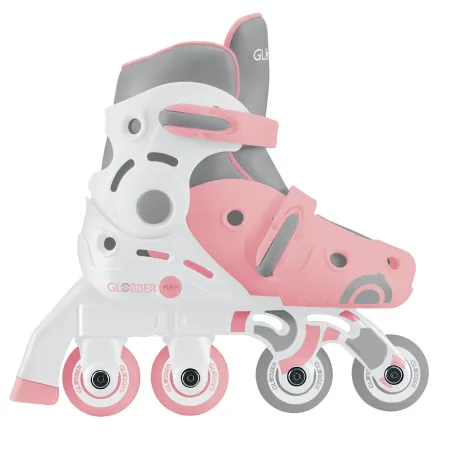 Pattini Bambini Regolabili 2 in 1 Rosa Taglia 30-33 Inline e Learning