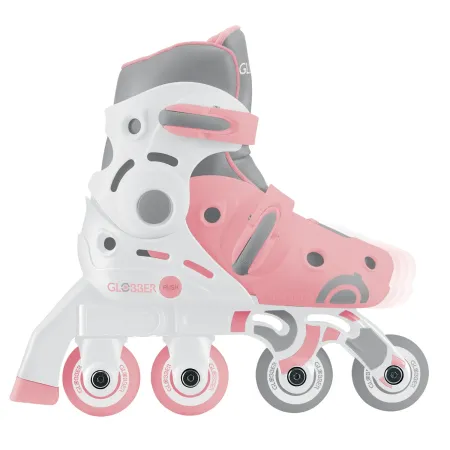 Pattini Bambini Regolabili 2 in 1 Rosa Taglia 30-33 Inline e Learning