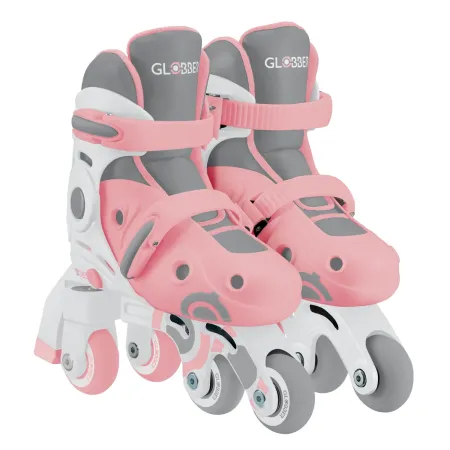 Pattini Bambini Regolabili 2 in 1 Rosa Taglia 30-33 Inline e Learning