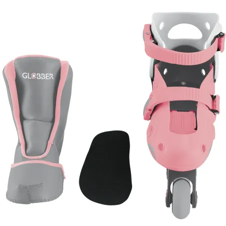 Pattini Bambini Regolabili 2 in 1 Rosa Taglia 30-33 Inline e Learning