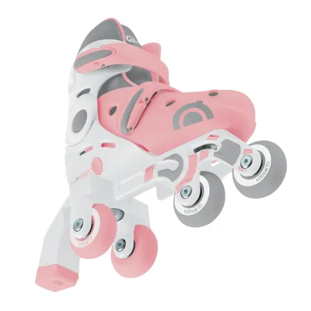 Pattini Bambini Regolabili 2 in 1 Rosa Taglia 30-33 Inline e Learning