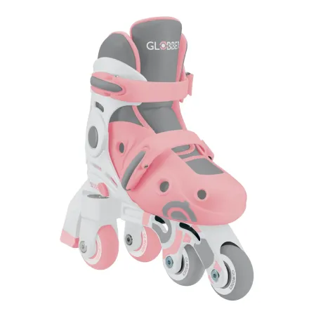 Pattini Bambini Regolabili 2 in 1 Rosa Taglia 30-33 Inline e Learning