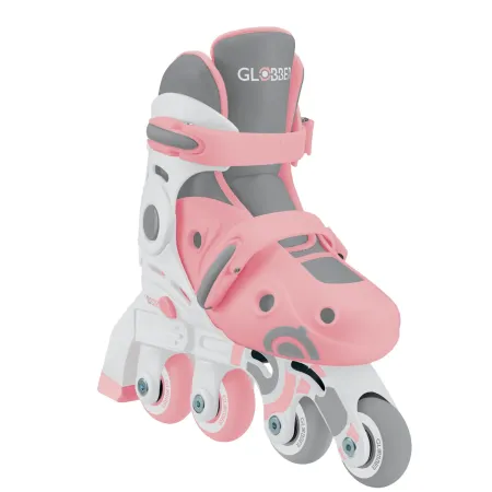 Pattini Bambini Regolabili 2 in 1 Rosa Taglia 30-33 Inline e Learning