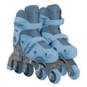 Pattini Bambini Regolabili 2 in 1 Celeste Taglia 30-33 Inline Learning