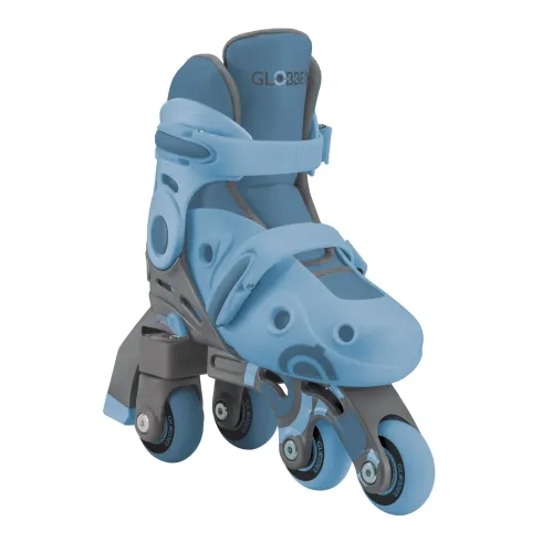 Pattini Bambini Regolabili 2 in 1 Celeste Taglia 30-33 Inline Learning